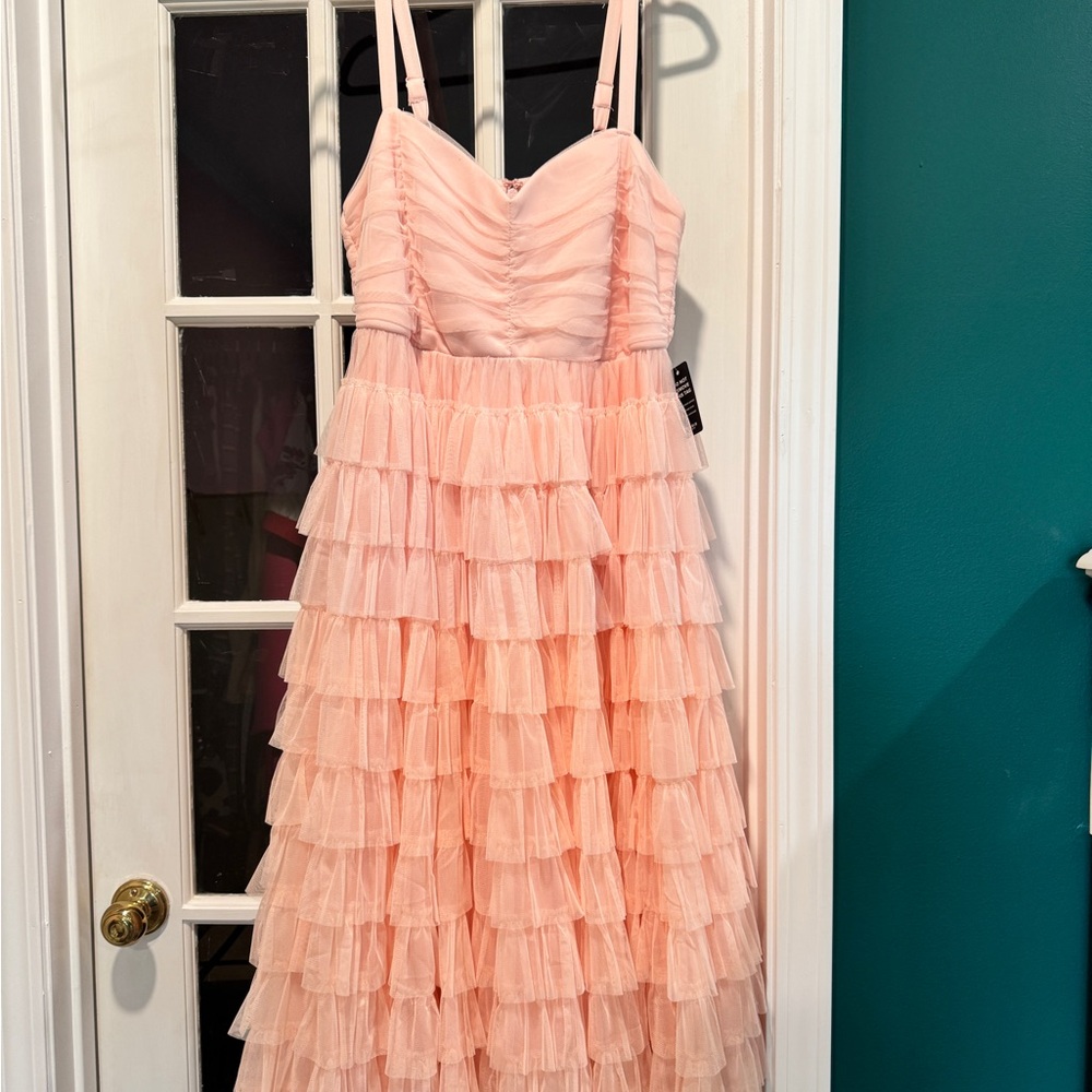 TORRID TIERED PEACH MIDI DRESS SIZE 14